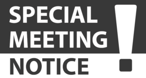 Special Called Meeting Notice