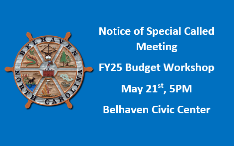 Budget Workshop on May 21 at 5PM